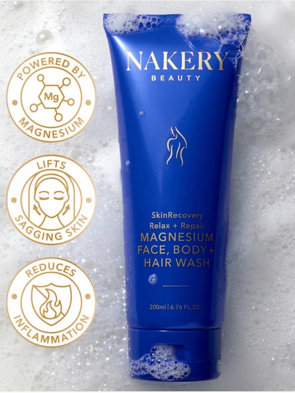 Nakery Beauty SkinRecovery Energize, Repair Body Cream, with Magnesium (6.76 oz)